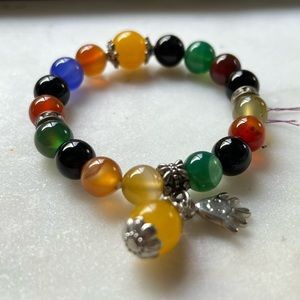 Multi Color Crystal Beaded Bracelet